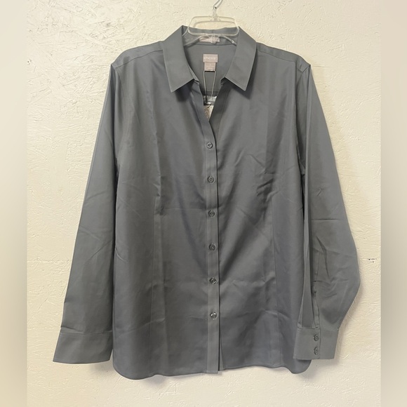 Chico's Tops - Chico's Gray Button Down Shirt